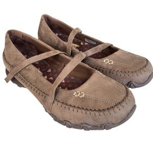 Skechers Womens Brown Mary Jane Memory Foam Air Cooled Shoe Size 8.5 Relaxed Fit